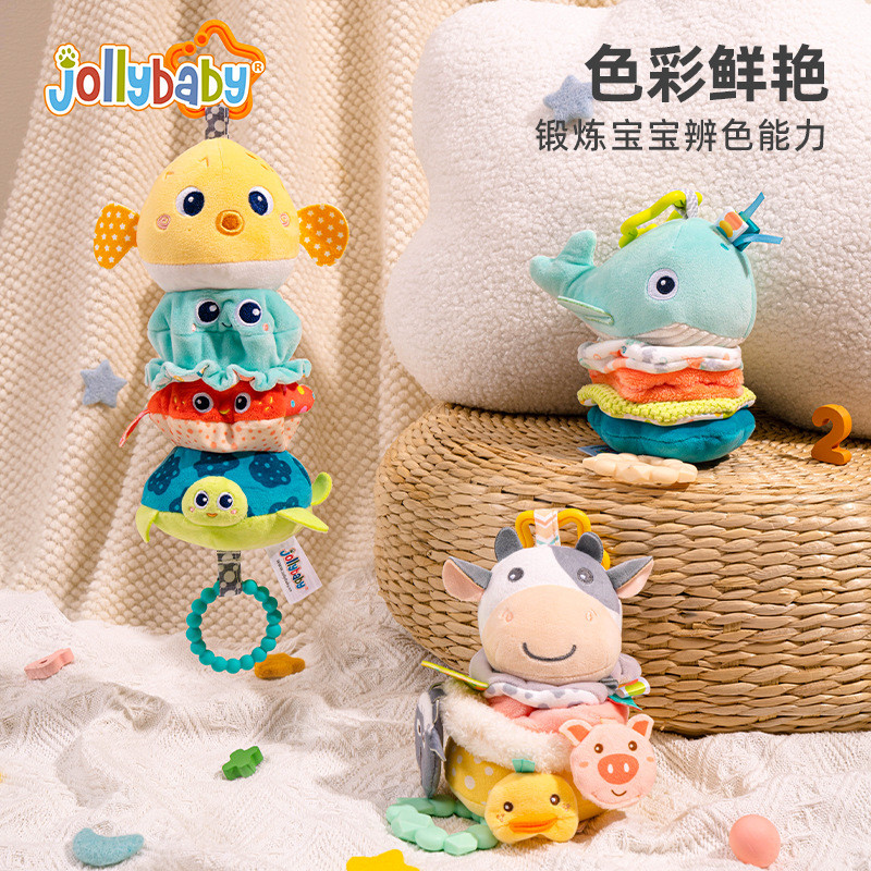 jollybaby宝宝音乐拉铃挂件婴儿车床挂件安全座椅风铃安抚玩具