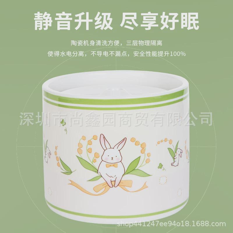 热销Pan's全陶瓷！宠物饮水机猫咪自动循环过滤流动狗狗喝水碗喂