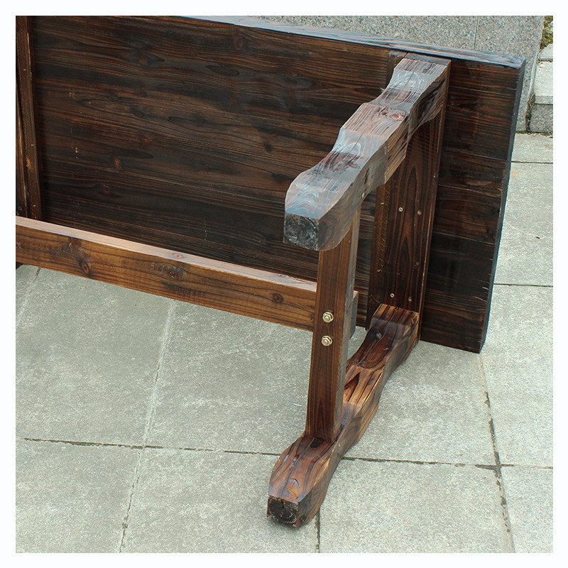 碳化庭院花园户外实木家具桌椅酒吧烧烤店桌椅组合休闲防腐木桌椅