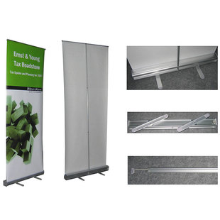 易拉宝海报80x200展架便携广告展示牌加厚底座纺织室内落地式 海报