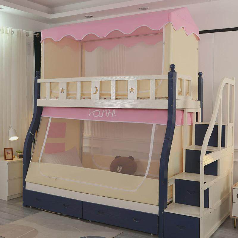 子母床上下铺蚊帐儿童家用梯形遮光双层蚊帐书架防蚊小屋款,床上用品,蚊帐,淘宝优惠券,粉丝福利购,淘宝优惠卷