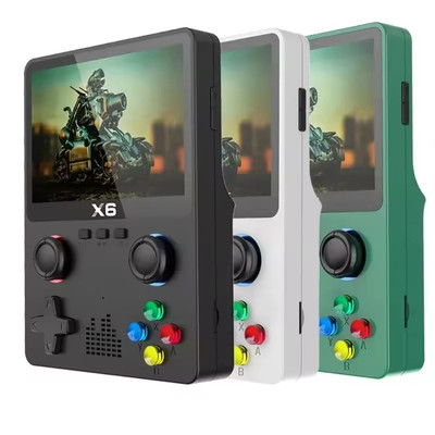 2023新款X6游戏机高清PSP掌上游戏机双摇杆GBA模拟器双打