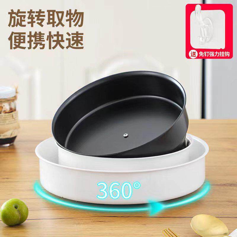 加厚旋转调料架置物架厨房调味品调味料瓶收纳盘360度可旋转托盘