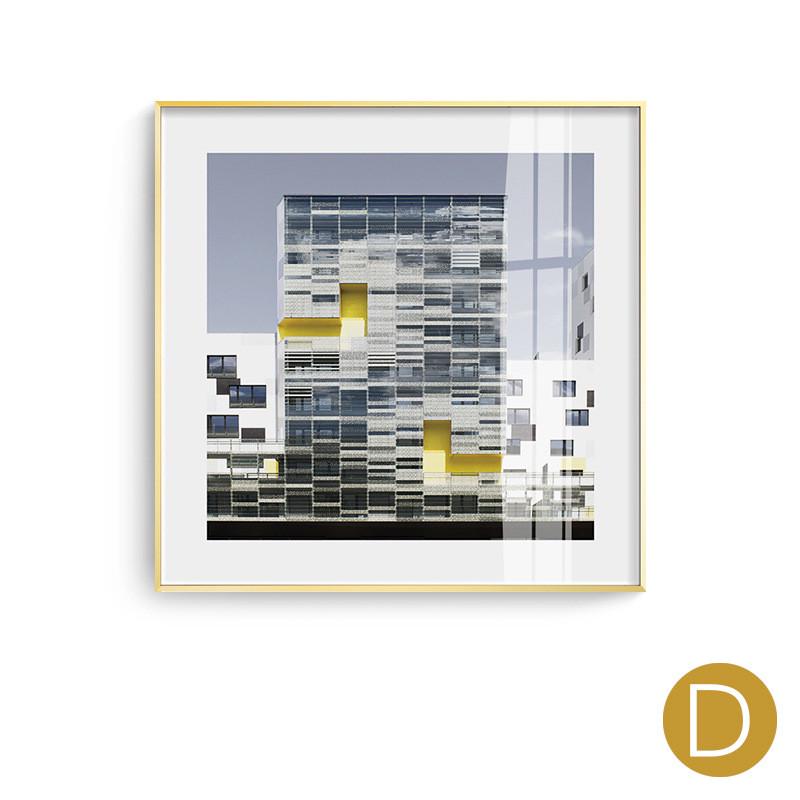 抽象几何建筑装饰画客厅挂画家装现代简约轻奢风卧室沙发背景墙画图片