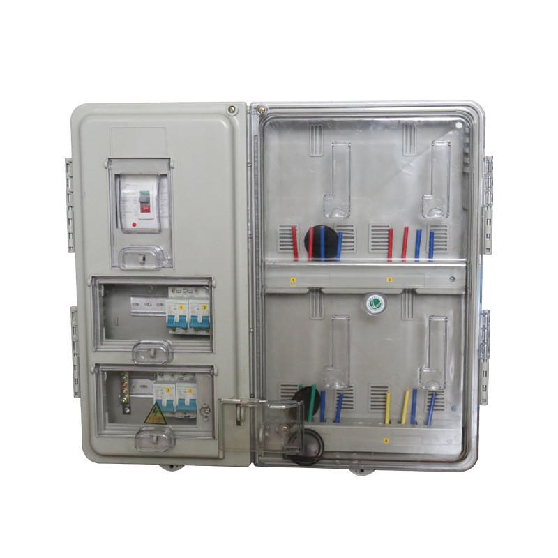 厂家供应国网电表箱塑料pc阻燃单相三相4/6/9/12/16户半透明