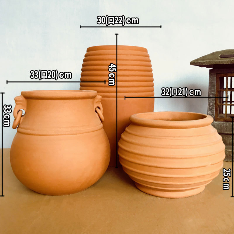 栽花庭院红陶花盆大陶瓷花瓶红泥土陶罐圆形老式阳台种花手工批发
