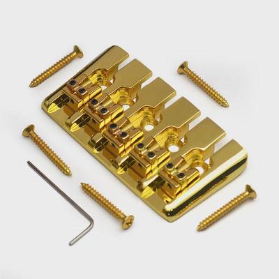 电贝司配件5弦电贝司琴桥拉弦板后穿弦金属bass弦多色桥全金属