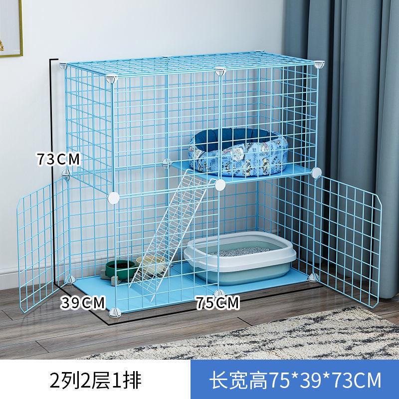 室内双层铁丝网猫笼家用三层豪华猫别墅宠物猫笼子四层猫舍围栏