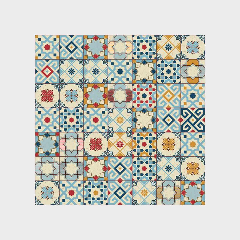 RI0T波西米亚正方形地毯客厅卧室入户玄关垫美式摩洛哥风阳台转椅