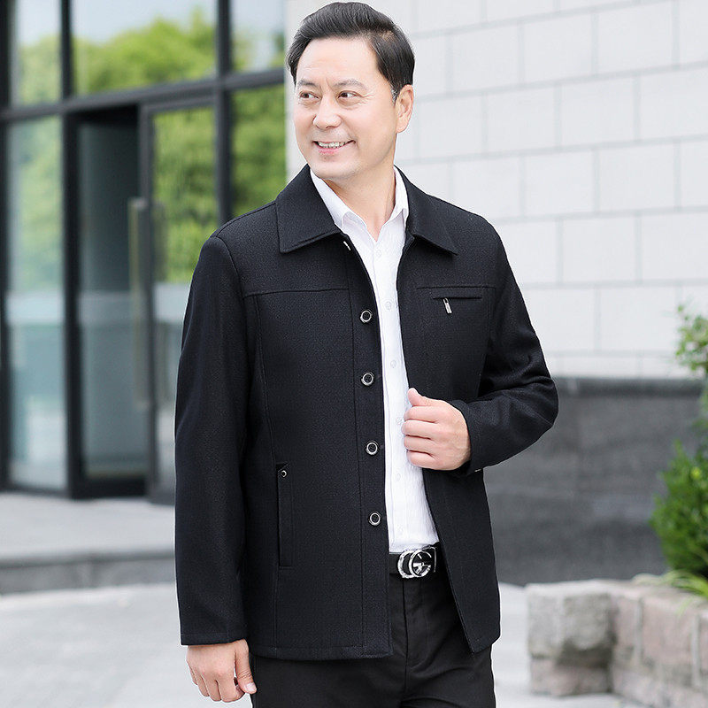 爸爸春装男中老年人春秋款中年男士老人爷爷50岁