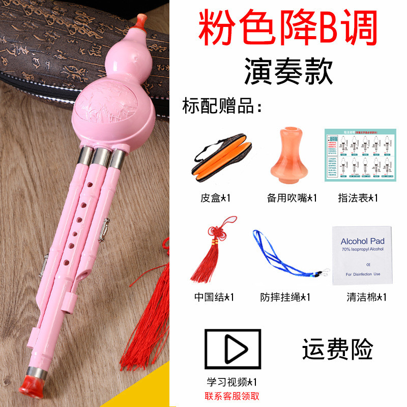 防摔葫芦丝c调降b调儿童学生初学者入门成人专业音胶木树脂三演奏