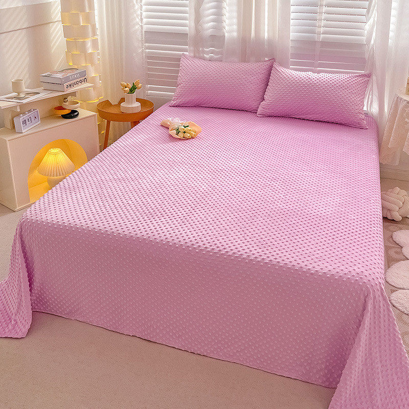 包邮纯色豆豆绒单件床单亲肤加厚学生宿舍床超柔软秋冬款床上用品