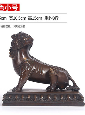 九华山谛听地藏王坐骑独角开业礼品黄铜铜摆件客厅办公室装饰神兽