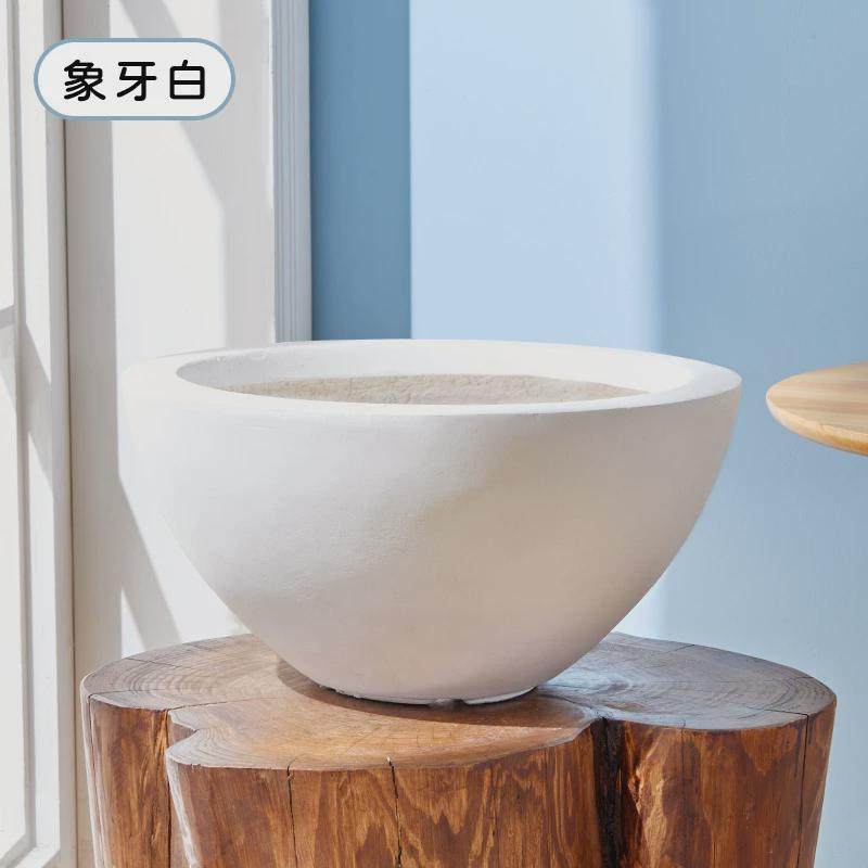 现代简约白色家用客厅落地镁泥花盆大口径碗莲水泥盆室内外花箱,鲜花速递/花卉仿真/绿植园艺,花盆,淘宝优惠券,粉丝福利购,淘宝优惠卷