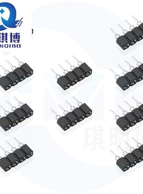 圆孔4P母针RGB排母灯条连接器灯带配件LED插针黑色内金外锡1000个