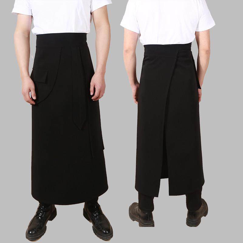 86M0围裙2023新款半身男女工作服一片式理发美发师化妆师定制LOG