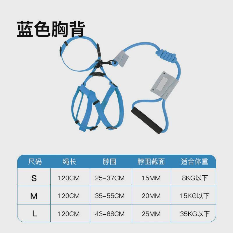 宠物牵引绳遛狗绳子防走耐用可调节胸背中小型狗狗丢耐磨尼龙项圈