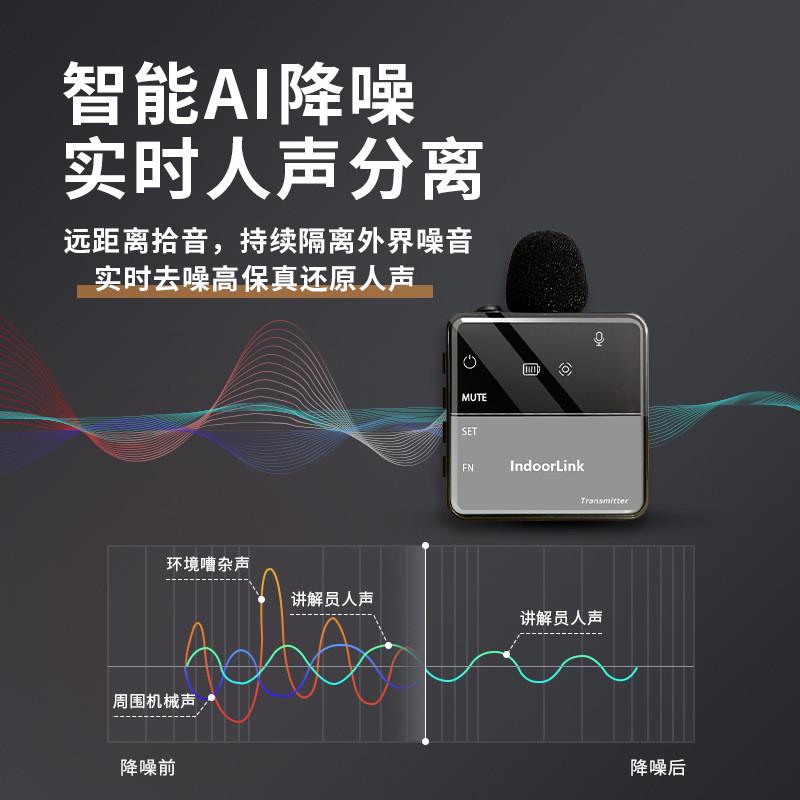 indoorlink讲解器一对多政企接待参观展馆展厅导游无线设备器讲解