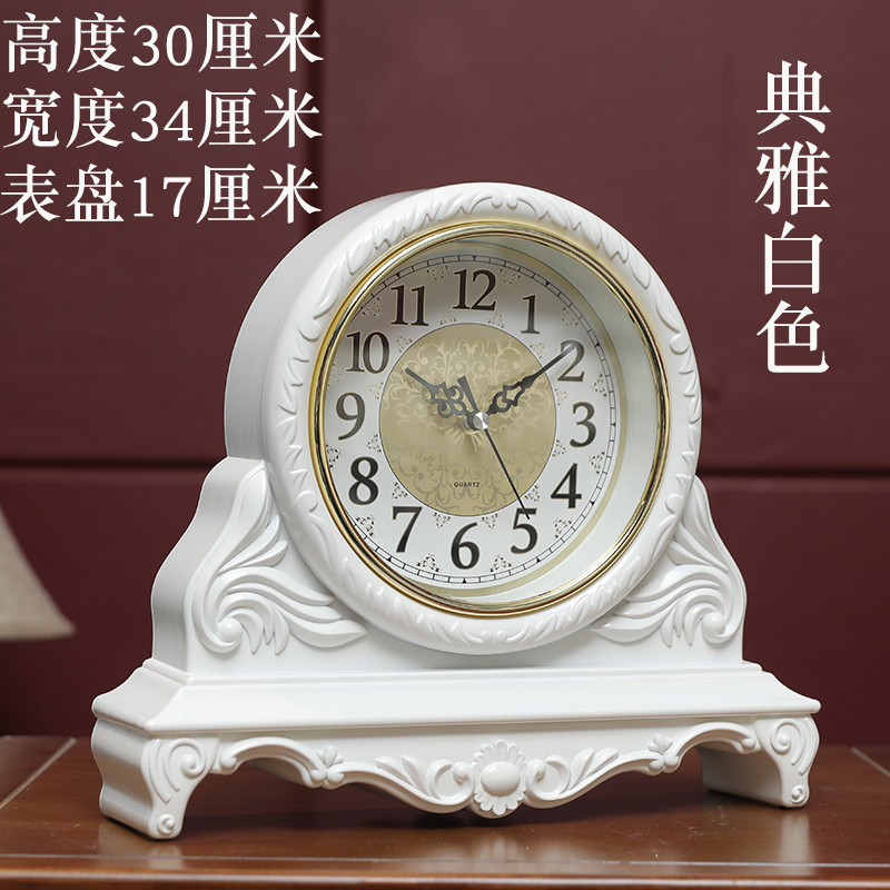 1n大气客厅座钟表经典复古静音家用非餐厅坐台式电视柜实木酒柜摆