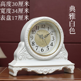 wbz7大气客厅式表经典复古静音家用非实木坐台座钟电视柜餐厅酒柜