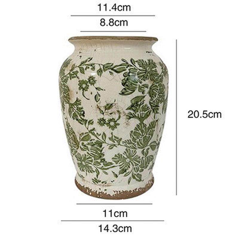 复古花瓶绿植花多肉花盆陶瓷绿瓷器冰裂纹做旧风格花瓶水培花盆,鲜花速递/花卉仿真/绿植园艺,花盆,淘宝优惠券,粉丝福利购,淘宝优惠卷