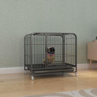 不锈钢狗笼狗狗笼子大型犬室内小型犬中型带厕所分离金毛宠物笼