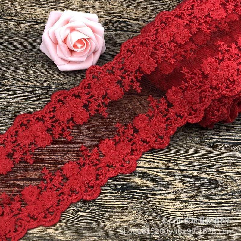 全棉线网纱蕾丝花边刺绣水溶花边diy蝴蝶结头饰辅料材料