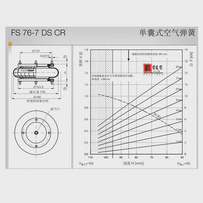马牌康迪橡胶工业用减震泰克空气弹簧fs76-7dsg1/2cr