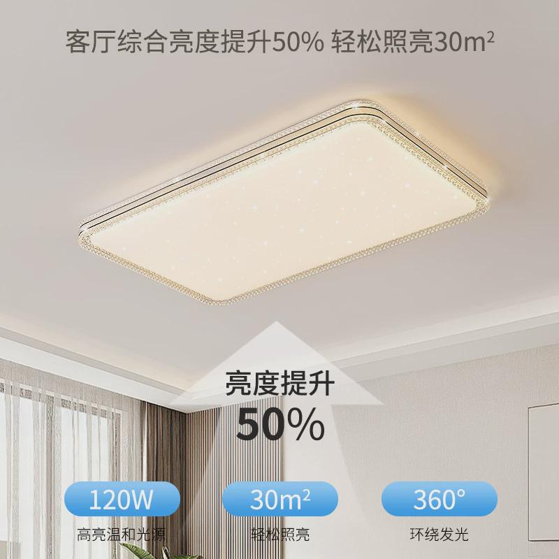 现代简约led客厅大厅主灯中山灯具家用大气智能语音卧室吸顶灯