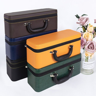 手镯收纳盒15位翡翠玉镯金银大容量家用手提箱多位首饰收纳箱包邮