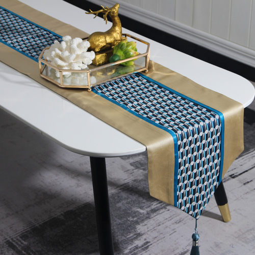 北欧风桌旗轻奢现代简约桌布派对生日酒店会议室装饰桌旗