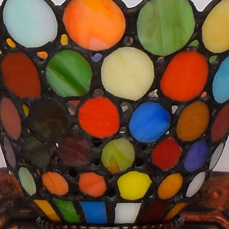 波西米亚彩色玻璃三头镜前灯欧琈蒂凡尼走廊酒吧餐厅浴室壁灯