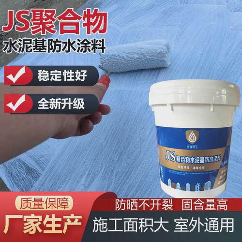 行家选屋顶防水补漏材料JS聚合物水泥基涂料卫生间水池防水材料