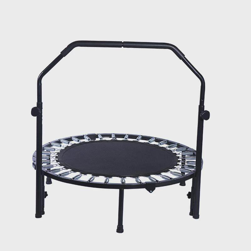 跨境款儿童室内家用健身可折叠蹦床带扶手安全跳床户外圆形蹦床