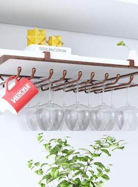 免安装酒杯架红酒杯架倒挂高脚杯架悬挂酒吧挂架酒柜摆件酒杯架