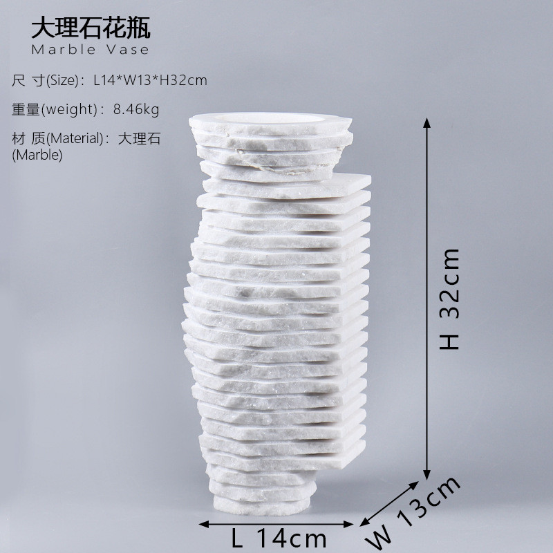 简约现代样板间房间创意花瓶售楼处软装饰品餐桌面插花花束器