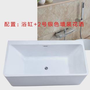 小户型酒店家用民宿网红大瀑布spa按摩1.2至1.8米亚克力浴缸恒温