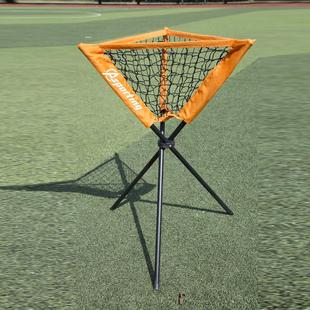 便携垒球装球网兜三角集球器黑色管简易棒球集球网装球器收纳架