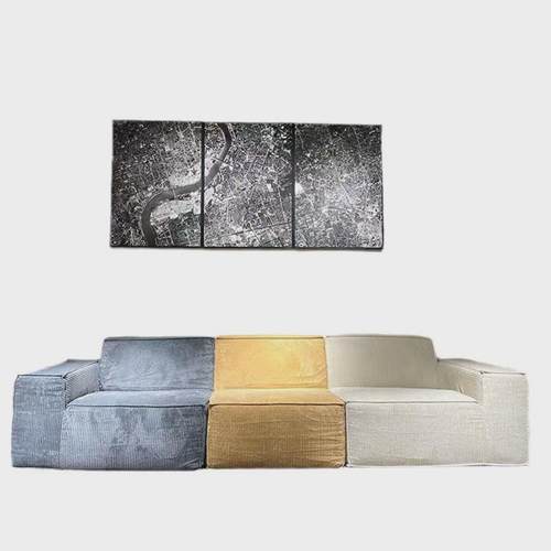 包式客厅直排拆洗豆腐块沙发工程卷意真空压缩沙发布艺沙发