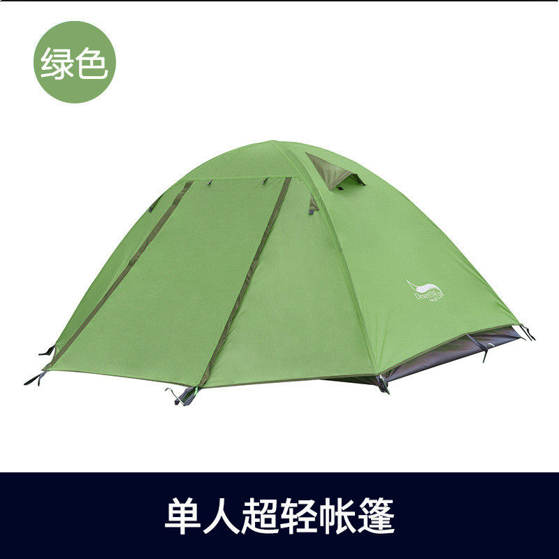 沙漠之狐户外单人双层野营帐篷铝杆专业防风防雨露营帐篷批发