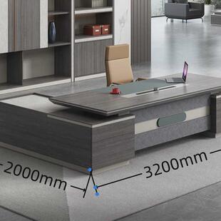 时尚办公家具老板办公桌单人桌经理桌大气轻奢桌椅组合总裁大班台