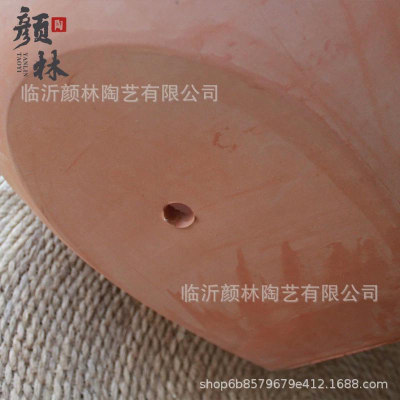 卧罐罐斜躺罐歪陶罐贴地陶罐红陶装饰盆流淌花罐斜底陶罐花盆异形