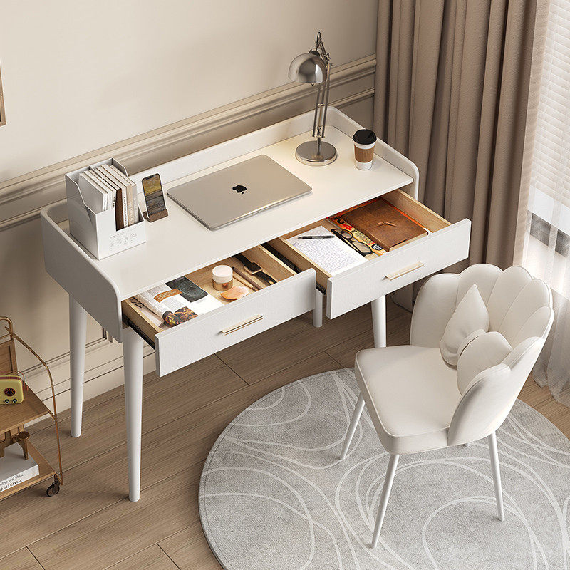 轻奢实木书桌电脑桌家用小户型学习桌卧室学生写字台学习办公新品