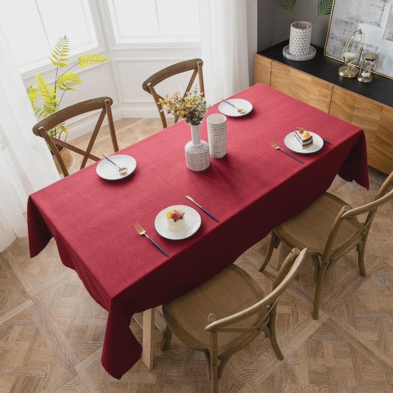 a947结婚桌布新年红色防水防油免洗桌布酒店圆桌布圣诞节餐桌茶几