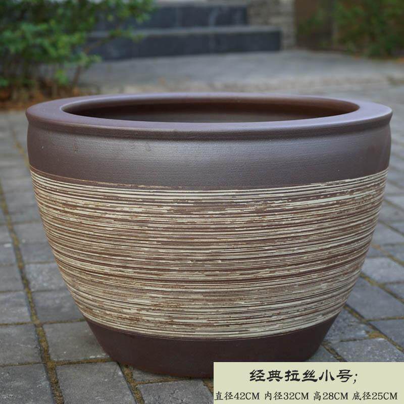 古法鱼缸睡莲花盆缸陶瓷特大号碗莲盆缸室外庭院水缸厂家直销