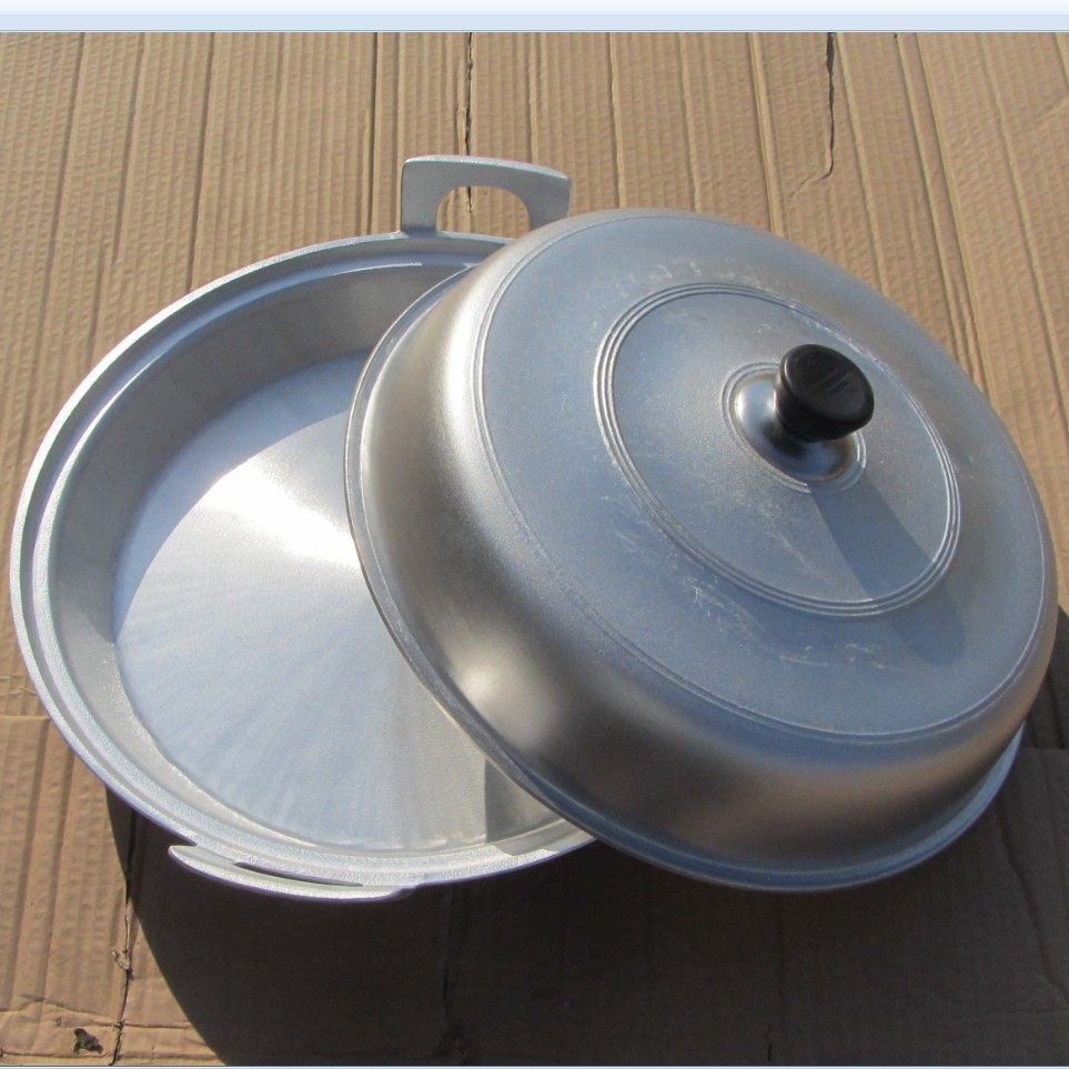 小号平底锅 纯铝锅煎包烙饼铛用不粘 老式加厚手工铸铝无涂层