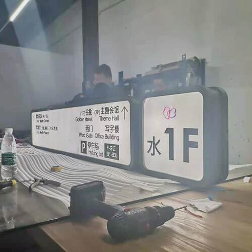 双面地铁站指示牌楼梯口通道吊牌灯箱商场发光指示牌导视广告牌