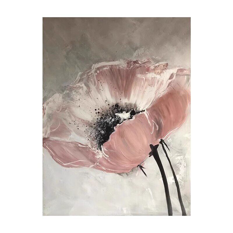 法式奶油风客厅背景墙装饰画轻奢高级感餐厅餐边柜挂画纯手绘油画