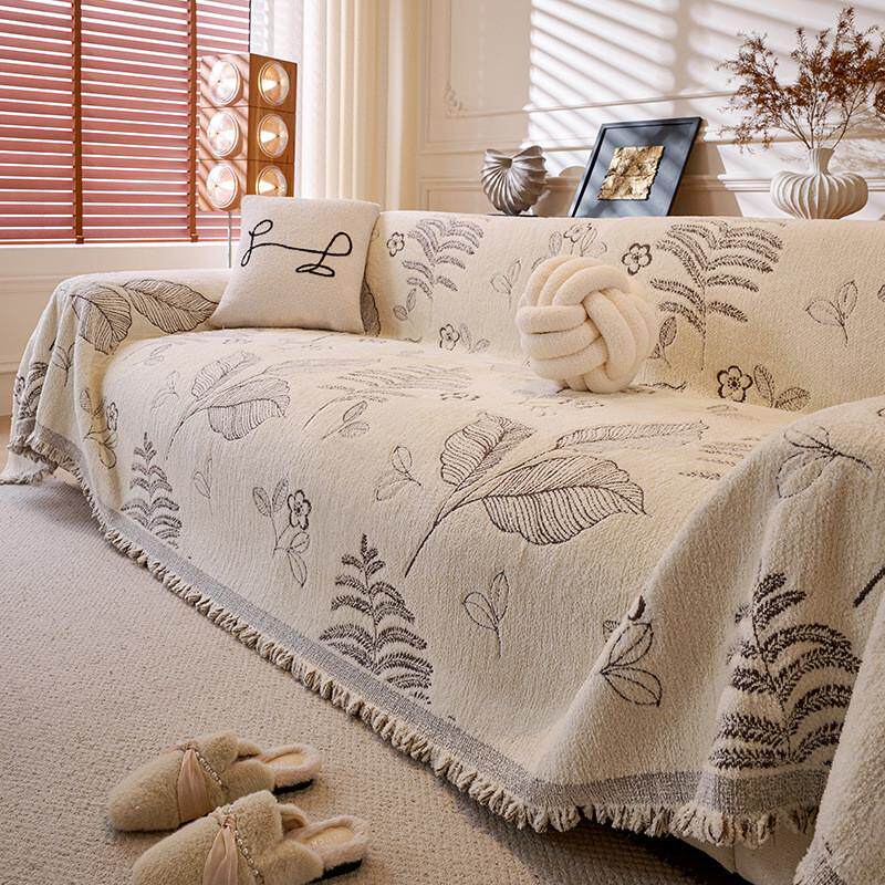 简约高级感中式沙发巾防滑耐脏防猫抓全包沙发盖布秋冬新款沙发盖