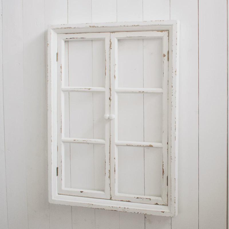 做花园窗户美式摆件做旧假窗户框旧挂件创意酒吧拍摄玄关墙饰